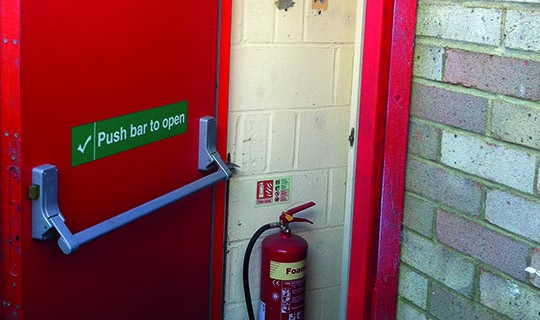 An Open Fire Door