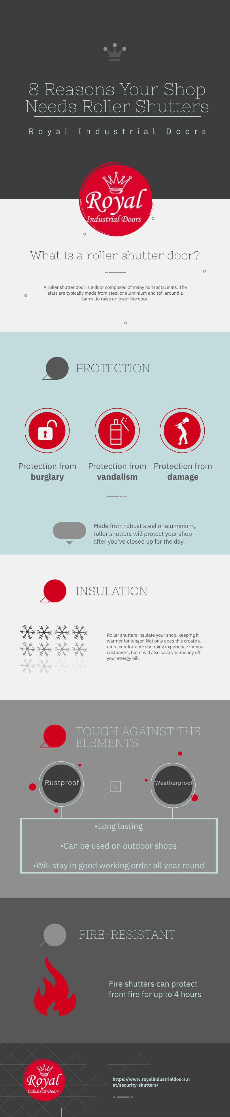 8 Reasons Your Shop Needs Roller Shutters Infographic | Royal Industrial Doors